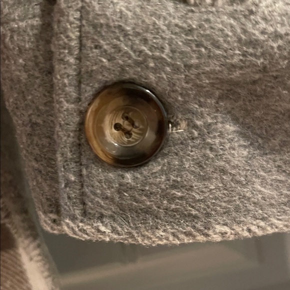 Plaid Button-Up Jacket - Brown and Gray - Picture 8 of 10